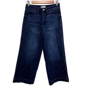 OAT New York Cropped Wide Leg Jeans Women's Size 4 27 Blue Denim‎